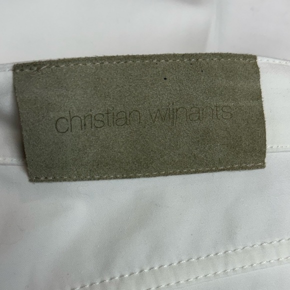 Christian Wijnants Pelanac Cropped Wide Leg Trousers - White Denim, Size 8 - Picture 8 of 15